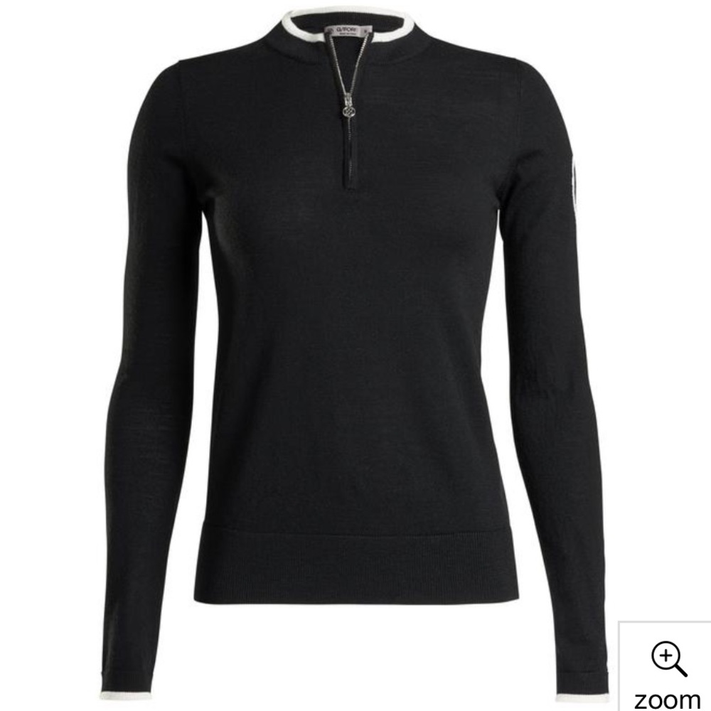 G/FORE QUARTER ZIP CREW SWEATER MARINÓ WOOL